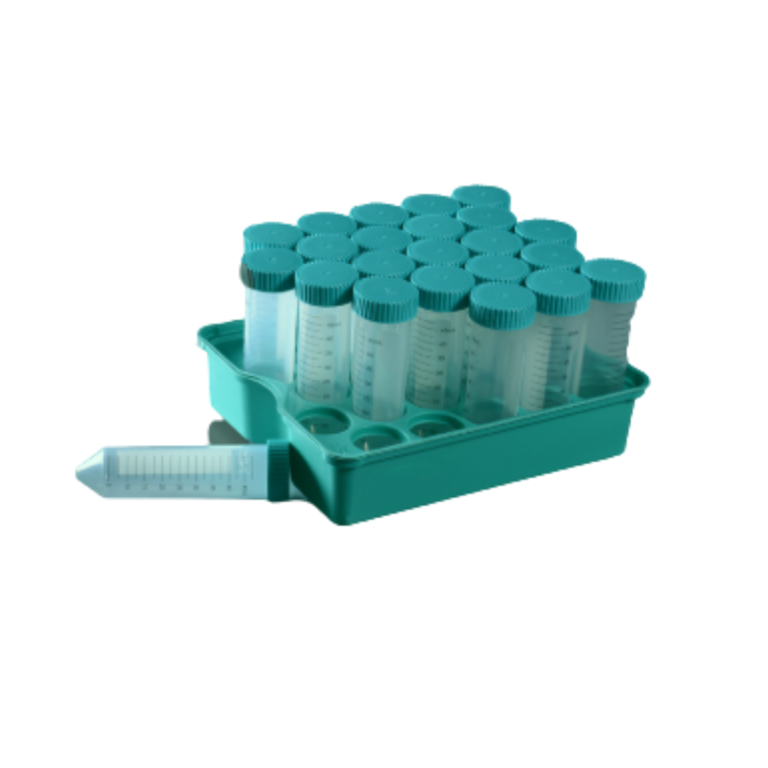 Tubo de centrífuga estéril de 50 ml Rack de 25 Tienda ARBiotech