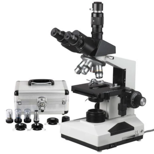 Microscopio compuesto trinocular biológico PH 40X-1600X